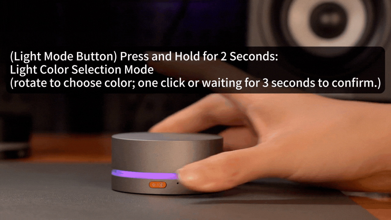 Fosi Audio VOL20 ปุ่มควบคุมระดับเสียงมัลติมีเดียผ่านบลูทูธพร้อมไฟ RGB ประกันศูนย์ไทย