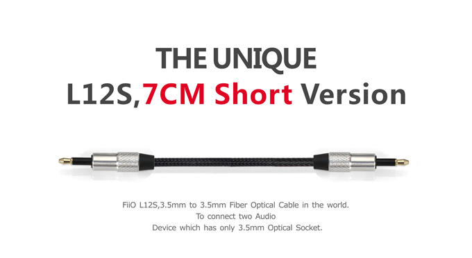ขาย FiiO L12S สาย Optical To Optical แบบ3.5mm สำหรับ FiiO E17 , AK100 , Macbook Pro แบบสั้น