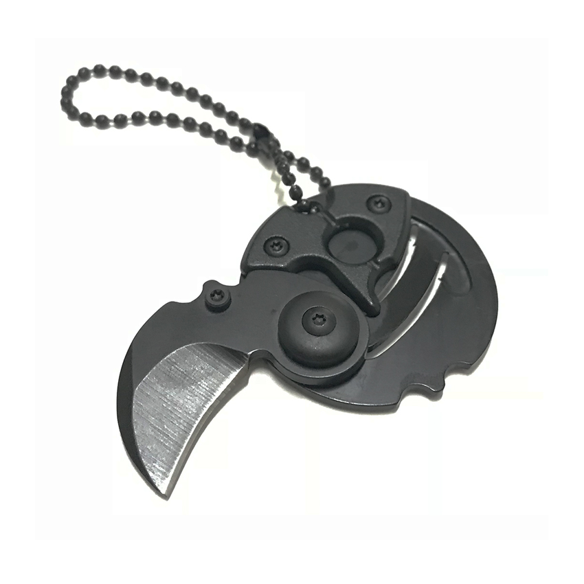 มีดพกห้อยคอ วงกลม (สีทอง-สีดำ)