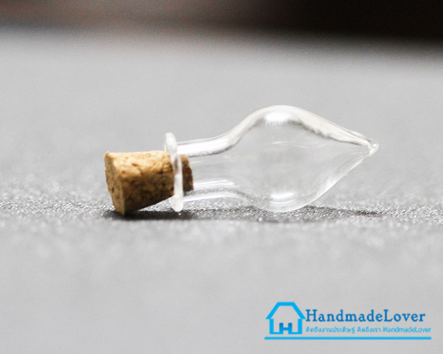 ขวดแก้วจิ๋ว (ฝาจุกไม้ก๊อก) ขนาด 30 x 15 มม.(1.2 ml) [มีราคาส่ง]