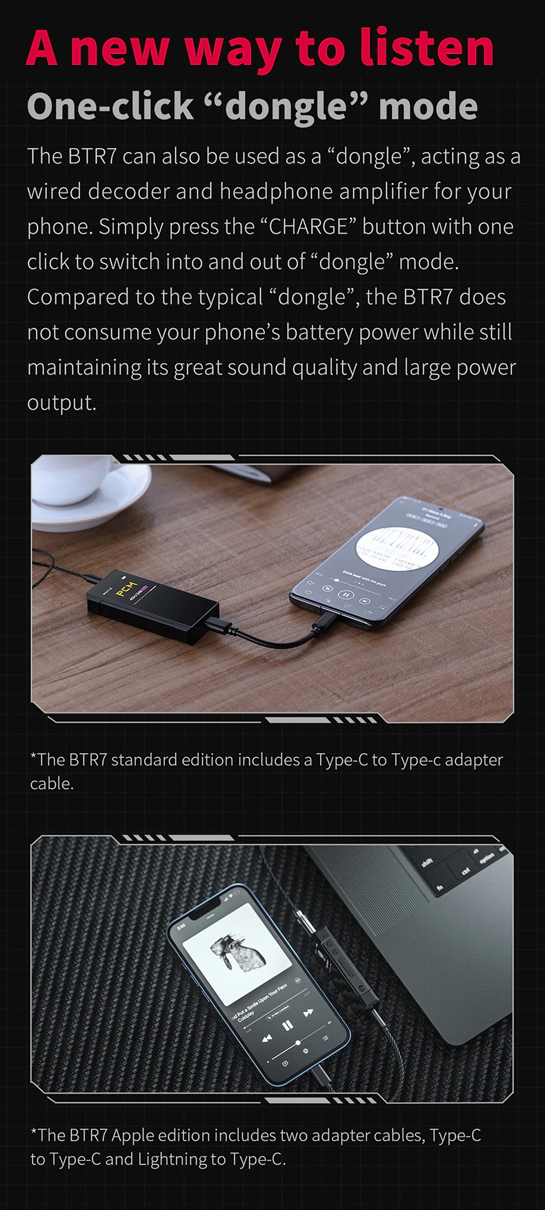 ขาย FiiO BTR7 Bluetooth DAC/AMP รองรับ MQA, Dual Hi-Res ประกันศูนย์ไทย