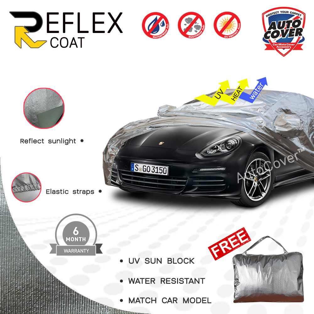 ผ้าคลุมรถเข้ารูป รถ PORSCHE PANAMERA 971 ผ้าคลุมกันแดด กันไอร้อน กันน้ำ รุ่น REFLEX COAT