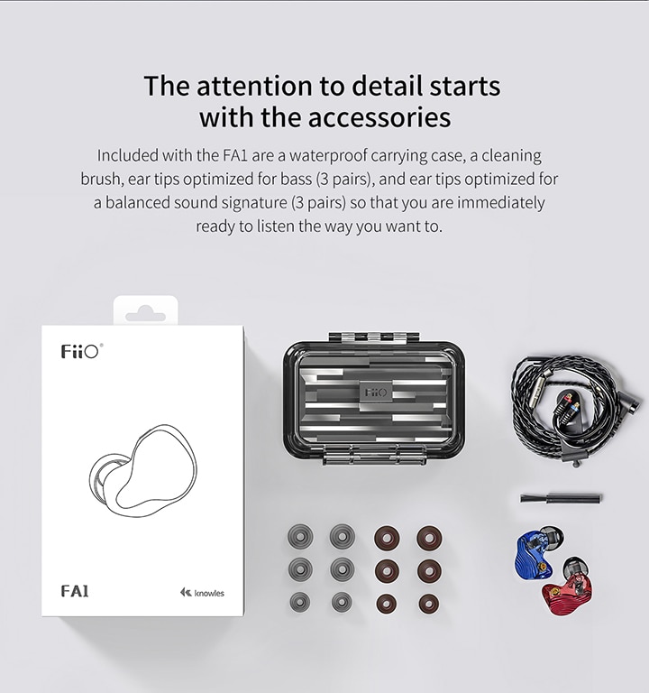 FiiO FA1 หูฟัง Pure Balanced 1 ไดร์เวอร์ ถอดสายได้