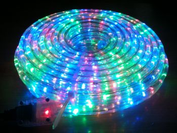ไฟท่อ LED 3 สาย แบน สีสลับ เกรด A