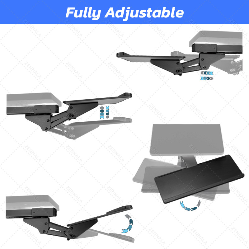ที่วางคีย์บอร์ด ยึดโต๊ะปรับได้ทั่วทิศทาง รุ่น standard 75 cm