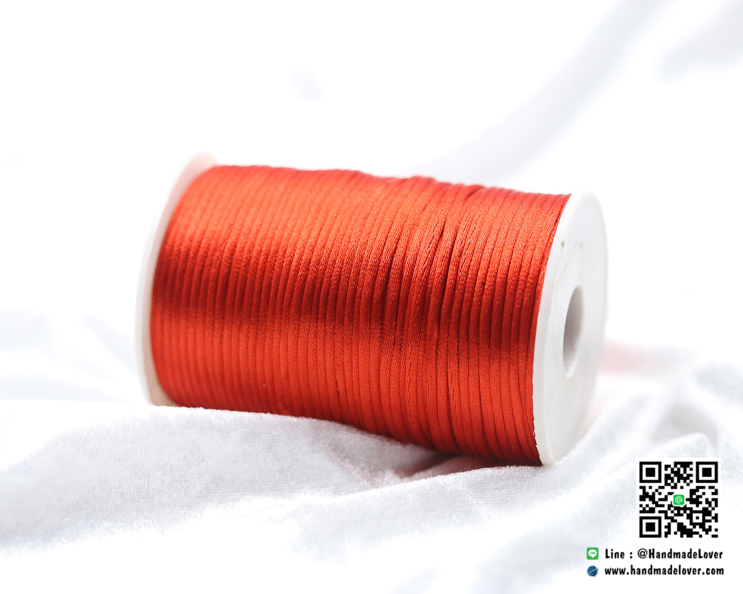 เชือกหางหนู ขนาด 2 มิล สีแดง ม้วน 100 หลา