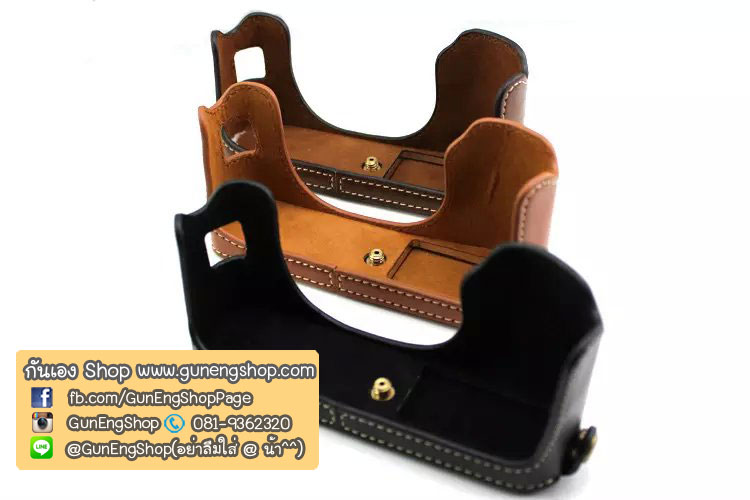 (ขายโละ) เคสกล้องหนัง Half Case X100S X100Tฮาฟเคสกล้องหนัง X100S X100T รุ่นเปิดแบตได้
