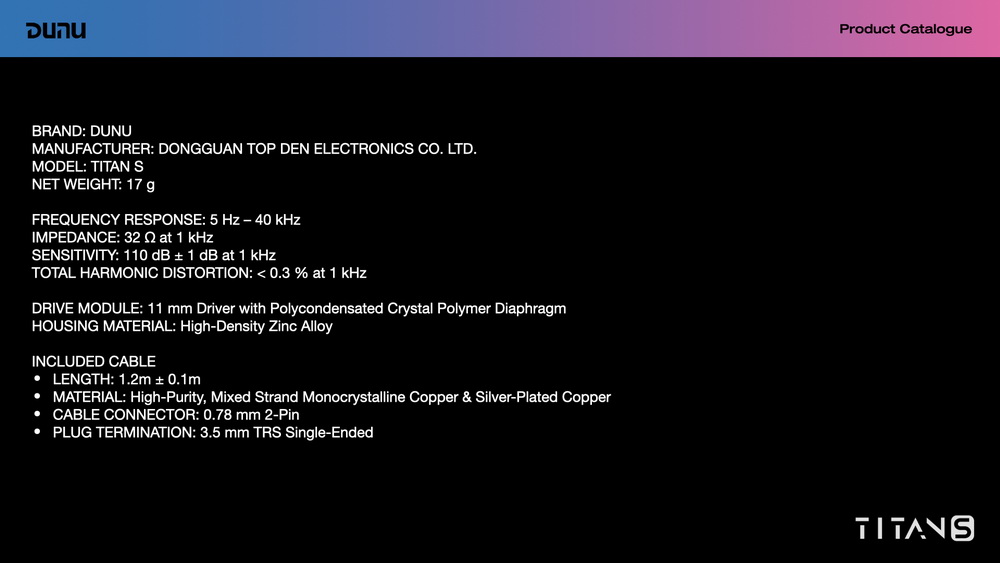 DUNU Titan S กำเนิดใหม่ของหูฟัง Titan ในธีม Cyberpunk