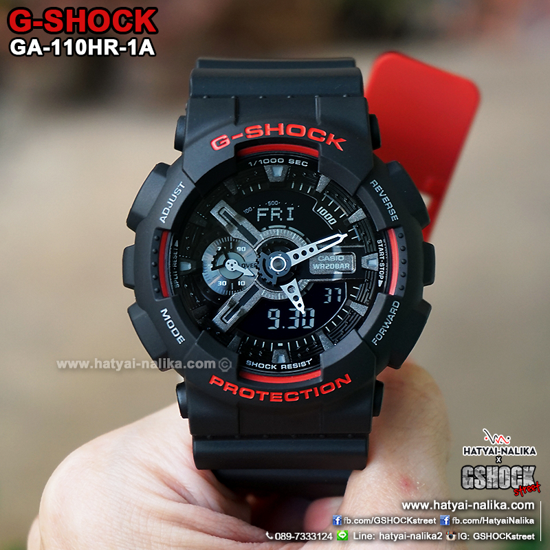 นาฬิกา Casio G-Shock Limited Heritage Black & Red (HR) series รุ่น GA-110HR-1A ของแท้ รับประกัน1ปี