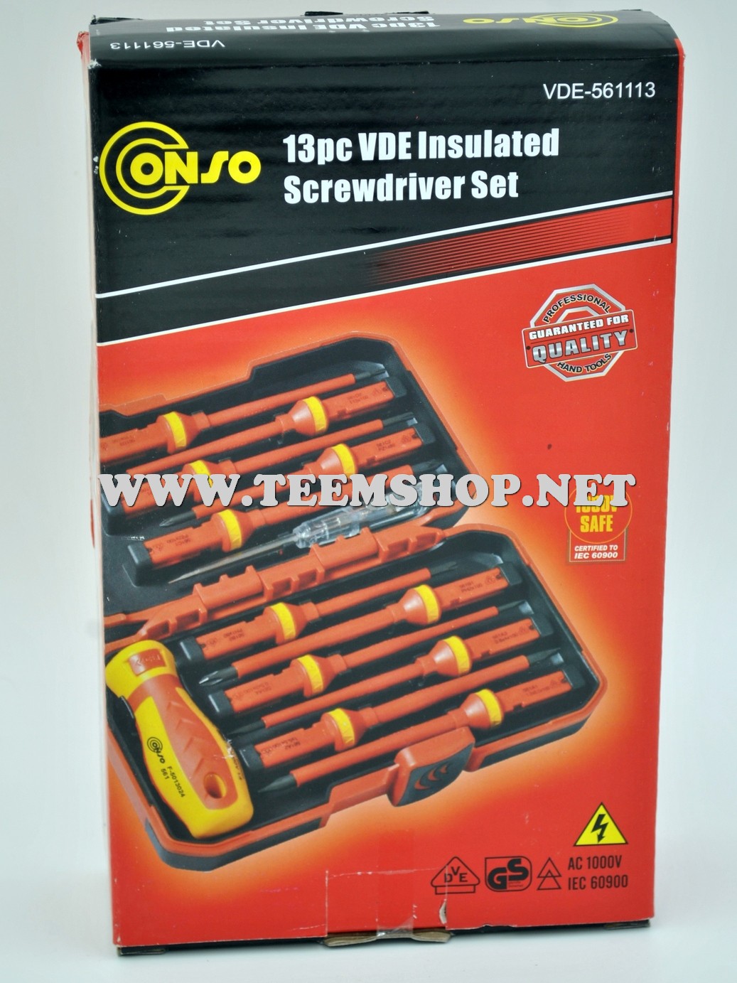 CONSO ไขควงกันกระแส VDE แกนสลับ 13ตัวชุด VDE-561113