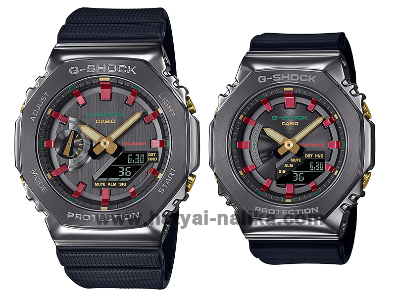 นาฬิกา คาสิโอ Casio G-Shock x Baby-G SETคู่รัก Christmas theme รุ่น GM-2100CH-1A+GM-S2100CH-1A ของแท้ รับประกัน 1 ปี