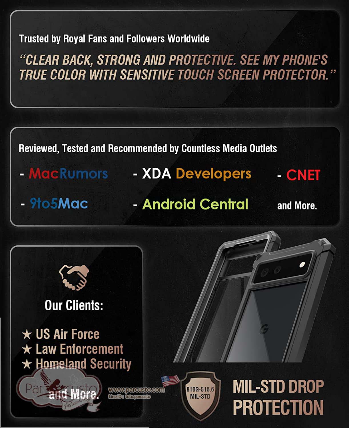 เคสกันกระแทก Google Pixel 6 [Guardian Series] จาก Poetic (Pre-order USA)