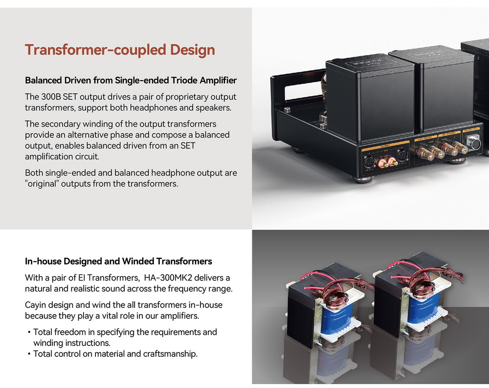ขาย Cayin HA-300MK2 แอมป์ตั้งโต๊ะหลอดแก้วสูญญากาศ แบบ Direct Heated Triode