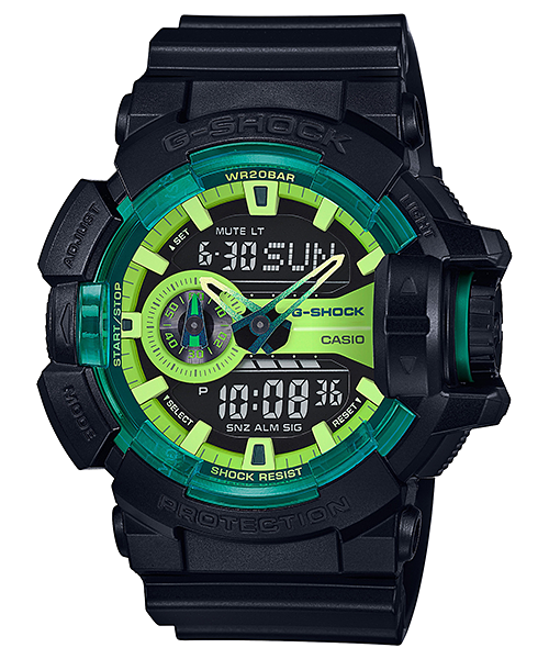 นาฬิกา คาสิโอ Casio G-Shock Limited Lime Accent Color series รุ่น GA-400LY-1A ของแท้ รับประกัน 1 ปี (นำเข้า Japan)