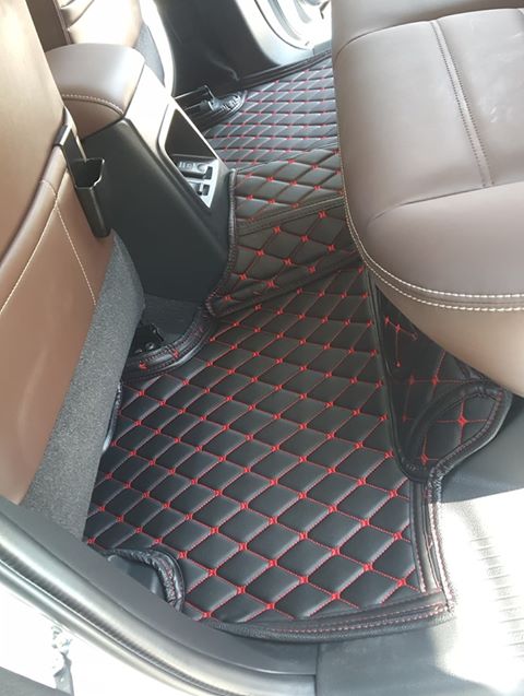 พรมรถยนต์ 6D รถ MITSUBISHI NEW PAJERO SPORT ปี 2019-2022 ชุดเต็มคันรวมแผ่นท้ายและหลังพนักพิง จำนวน 9 ชิ้น