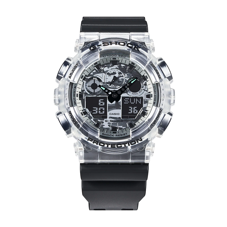 นาฬิกา Casio G-Shock Special color Skeleton Camo series รุ่น GA-100SKC-1A ของแท้ รับประกัน1ปี
