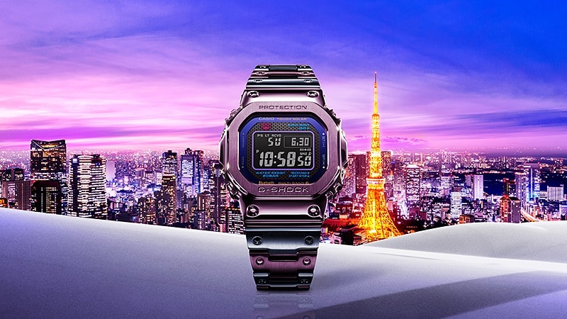 นาฬิกา Casio G-SHOCK Limited GMW-B5000 Purple Blue IP series รุ่น GMW-B5000PB-6 “Made in Japan” ของแท้ รับประกัน1ปี