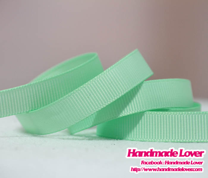 ริบบิ้นผ้าสีมิ้น ขนาด 10 มิล