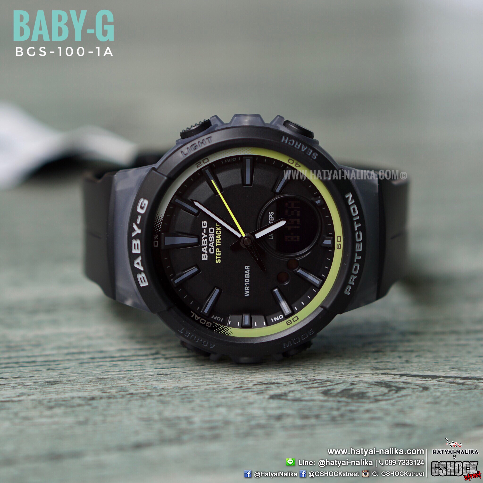 นาฬิกา Casio Baby-G for Running BGS-100 Step Tracker series รุ่น BGS-100-1A ของแท้ รับประกัน1ปี