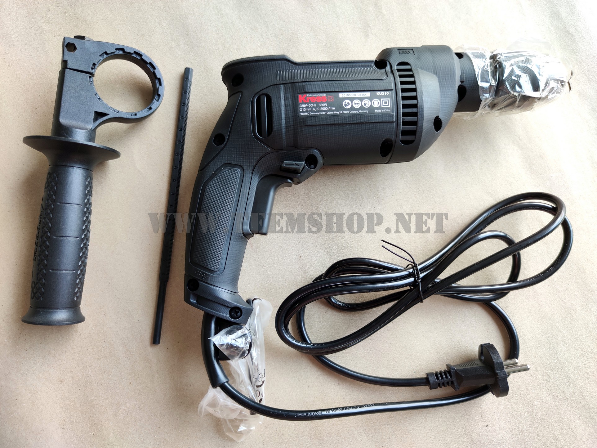 KRESS สว่านกระแทก 12มม. KU310 650W. 4หุน