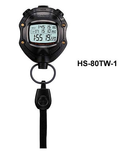 นาฬิกาจับเวลา คาสิโอ casio STOPWATCH SPORTY รุ่น HS-80TW (MULTI-FUNCTION) ของแท้ รับประกัน 1 ปี