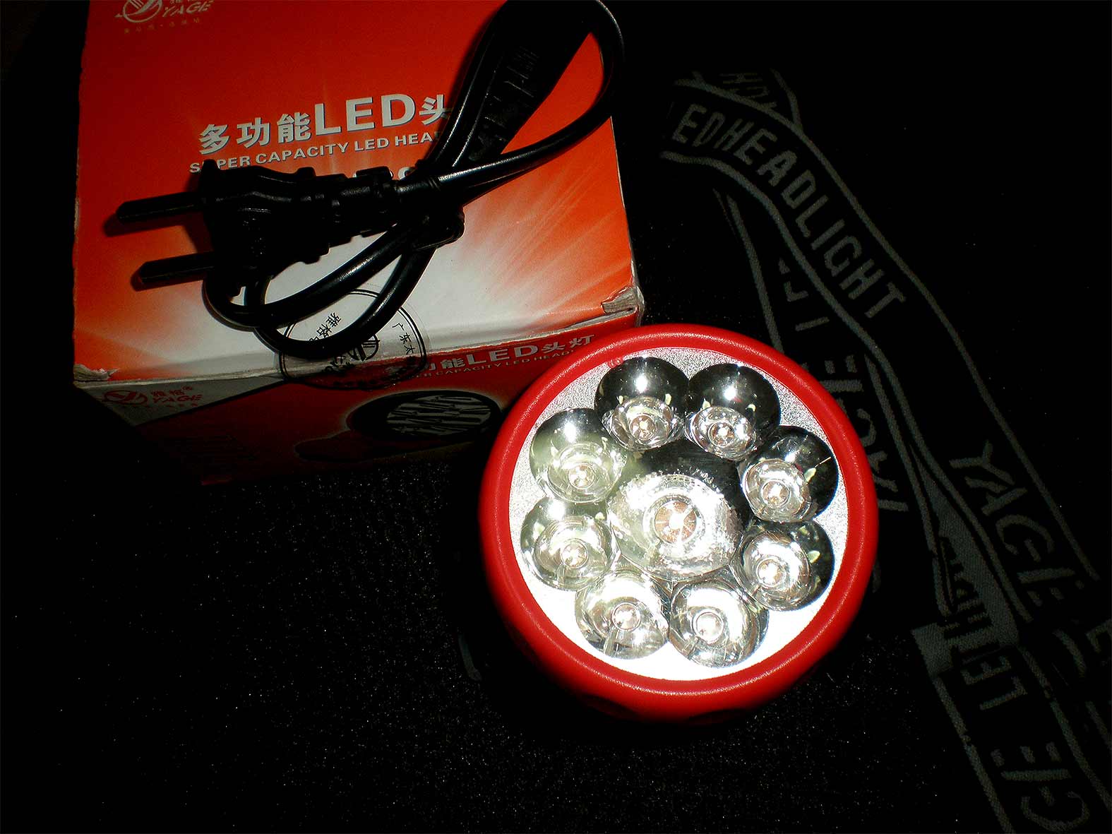ไฟฉายคาดหัว (ไฟฉายกรีดยาง) LED 1 ดวง YG3589แสงขาว