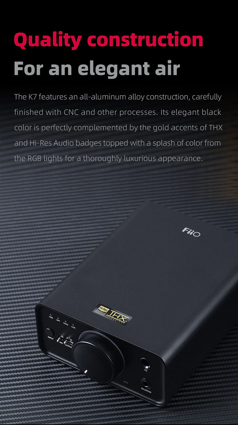 FiiO K7 True balanced DAC/Amp ตั้งโต๊ะ กำลังขับสูง ประกันศูนย์ไทย