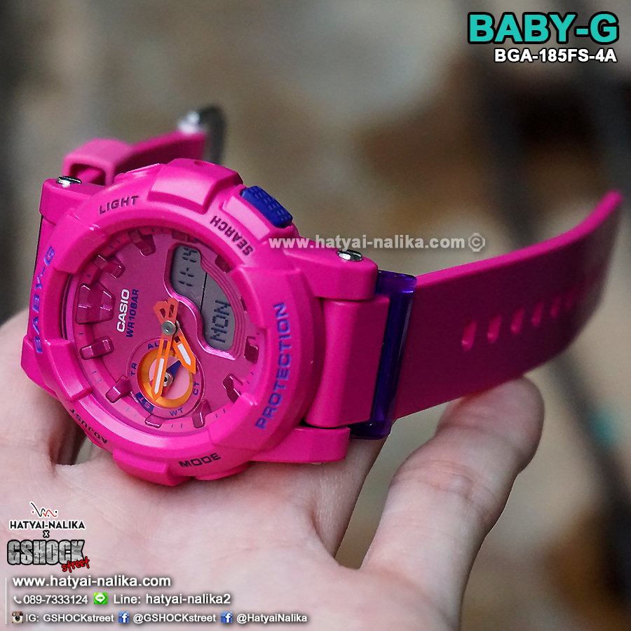 นาฬิกา Casio Baby-G BGA-185FS Vivid Fashion color series รุ่น BGA-185FS-4A ของแท้ รับประกัน1ปี