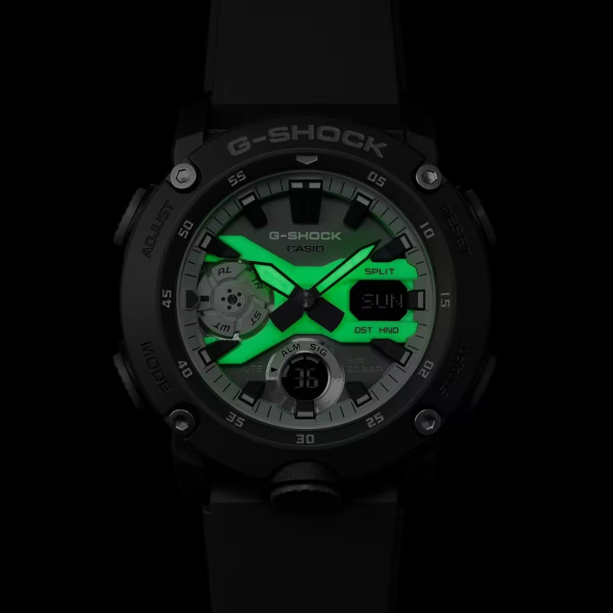 นาฬิกา Casio G-Shock Special Color Hidden Glow series รุ่น GA-2000HD-8A ของแท้ รับประกัน1ปี