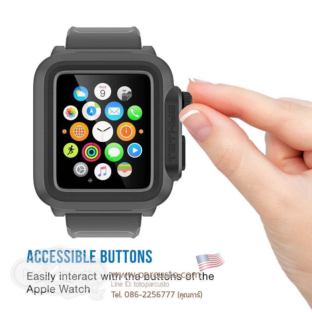 เคสกันน้ำกันกระแทก Apple Watch 38mm และ 42mm [IP68 Certified] จาก TETHYS [Pre-order USA]
