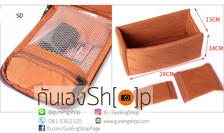 กระเป๋ากล้องเป้สะพายหลัง ผ้ากันน้ำ รุ่น Mini Camera Backpack Size L