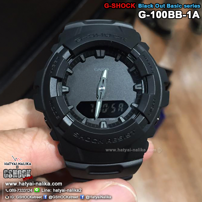 นาฬิกา Casio G-Shock Limited Black Out Basic series รุ่น G-100BB-1A ของแท้ รับประกัน1ปี