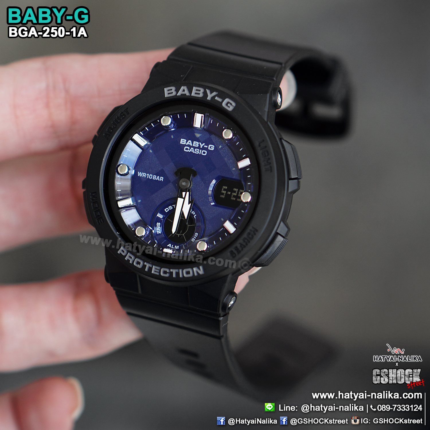 นาฬิกา Casio Baby-G Beach Traveler BGA-250 series รุ่น BGA-250-1A ของแท้ รับประกัน1ปี