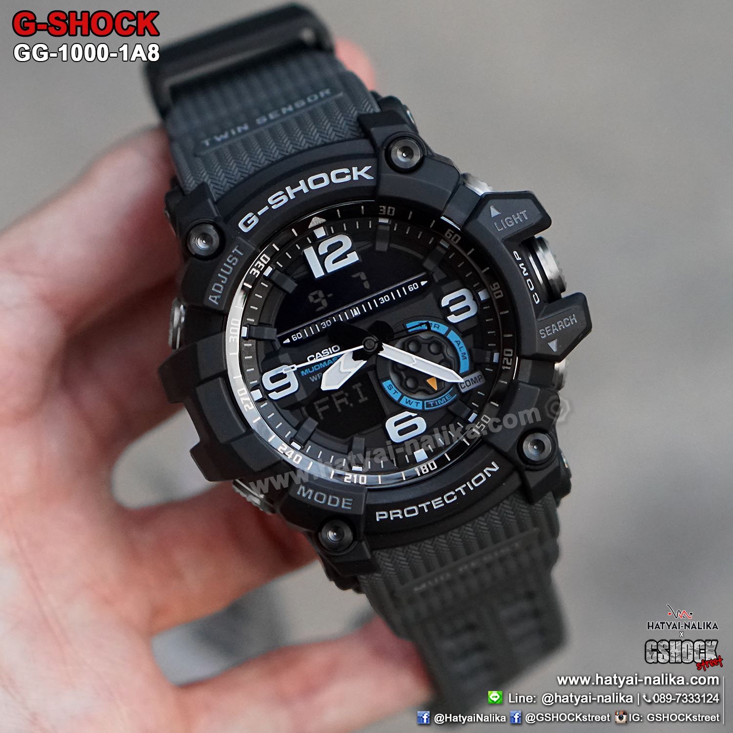 นาฬิกา Casio G-Shock MUDMASTER รุ่น GG-1000-1A8 ของแท้ รับประกัน1ปี