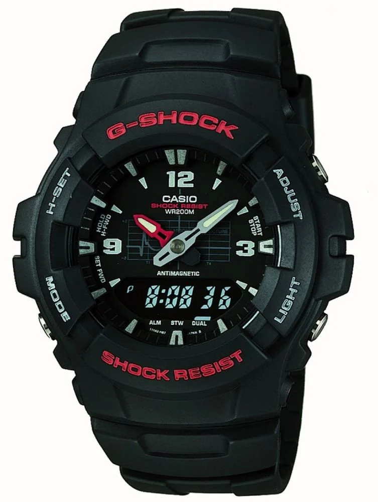 นาฬิกา Casio G-Shock Standard Analog-Digital รุ่น G-100-1BVMES ของแท้ รับประกัน1ปี