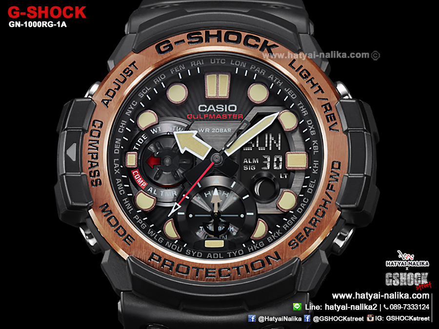นาฬิกา Casio G-Shock GULFMASTER Twin Sensor Vintage Rose Gold series รุ่น GN-1000RG-1A ของแท้ รับประกัน1ปี