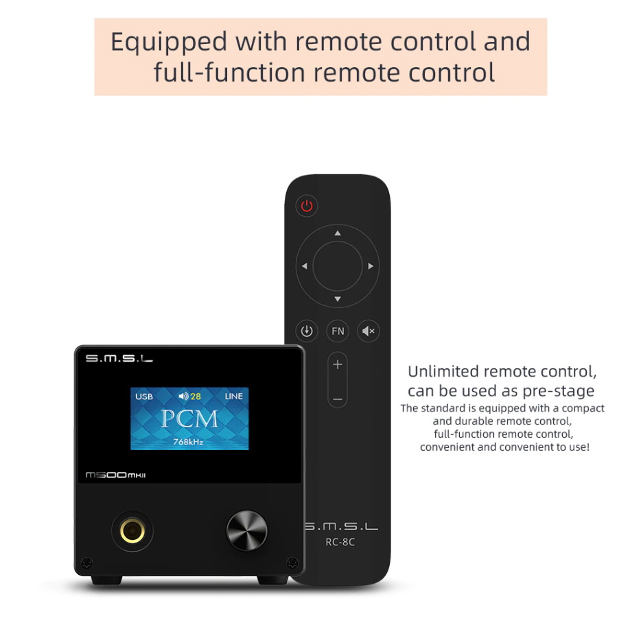 SMSL M500 MKii Bluetooth DAC& แบบตั้งโต๊ะ รองรับ MQA ประกันศูนย์ไทย