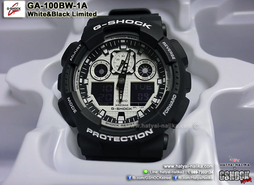 นาฬิกา Casio G-Shock Limited WHITE & BLACK series รุ่น GA-100BW-1A ของแท้ รับประกัน1ปี