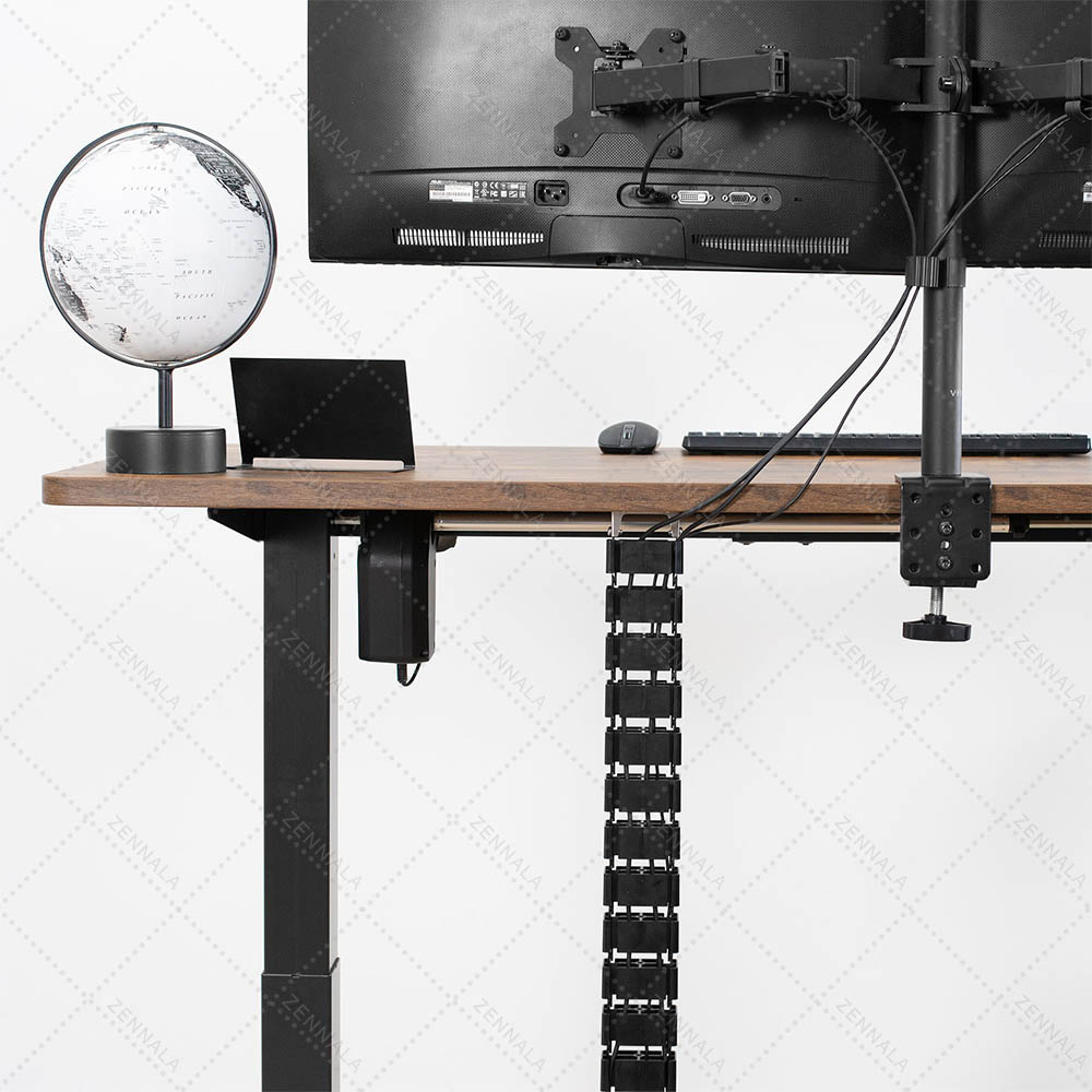 ตัวเก็บสายไฟ ใต้โต๊ะ รางกระดูกงู มี 4 ช่อง