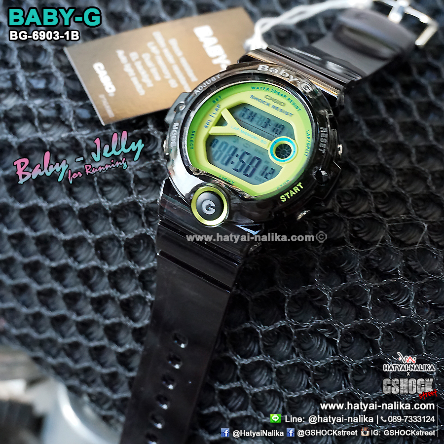 นาฬิกา Casio Baby-G BG-6903 Jelly series รุ่น BG-6903-1B สีดำใส "Black Jelly" ของแท้ รับประกัน1ปี