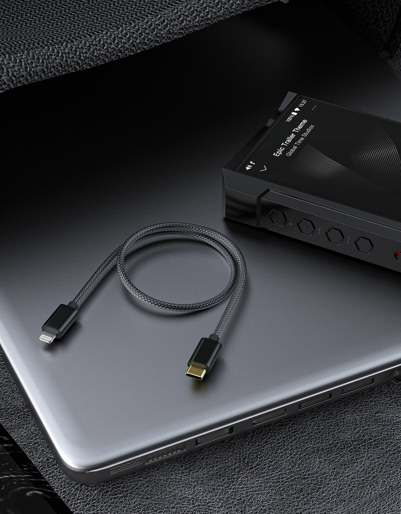 FiiO LT-LT4 อะแดปเตอร์ Type-C เป็น Lightning OTG ยาว 50 เซนติเมตร