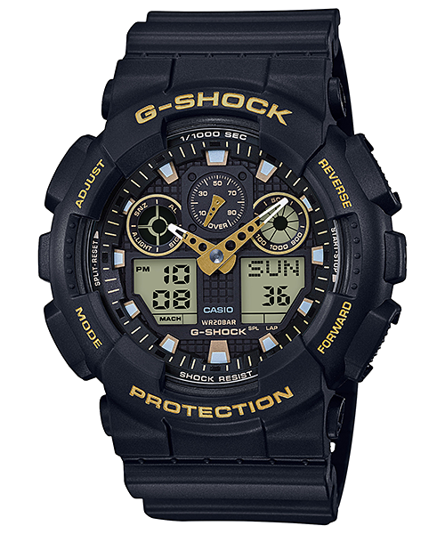นาฬิกา Casio G-Shock Special Color BLACK&GOLD XTRA Color series รุ่น GA-100GBX-1A9 ของแท้ รับประกัน1ปี