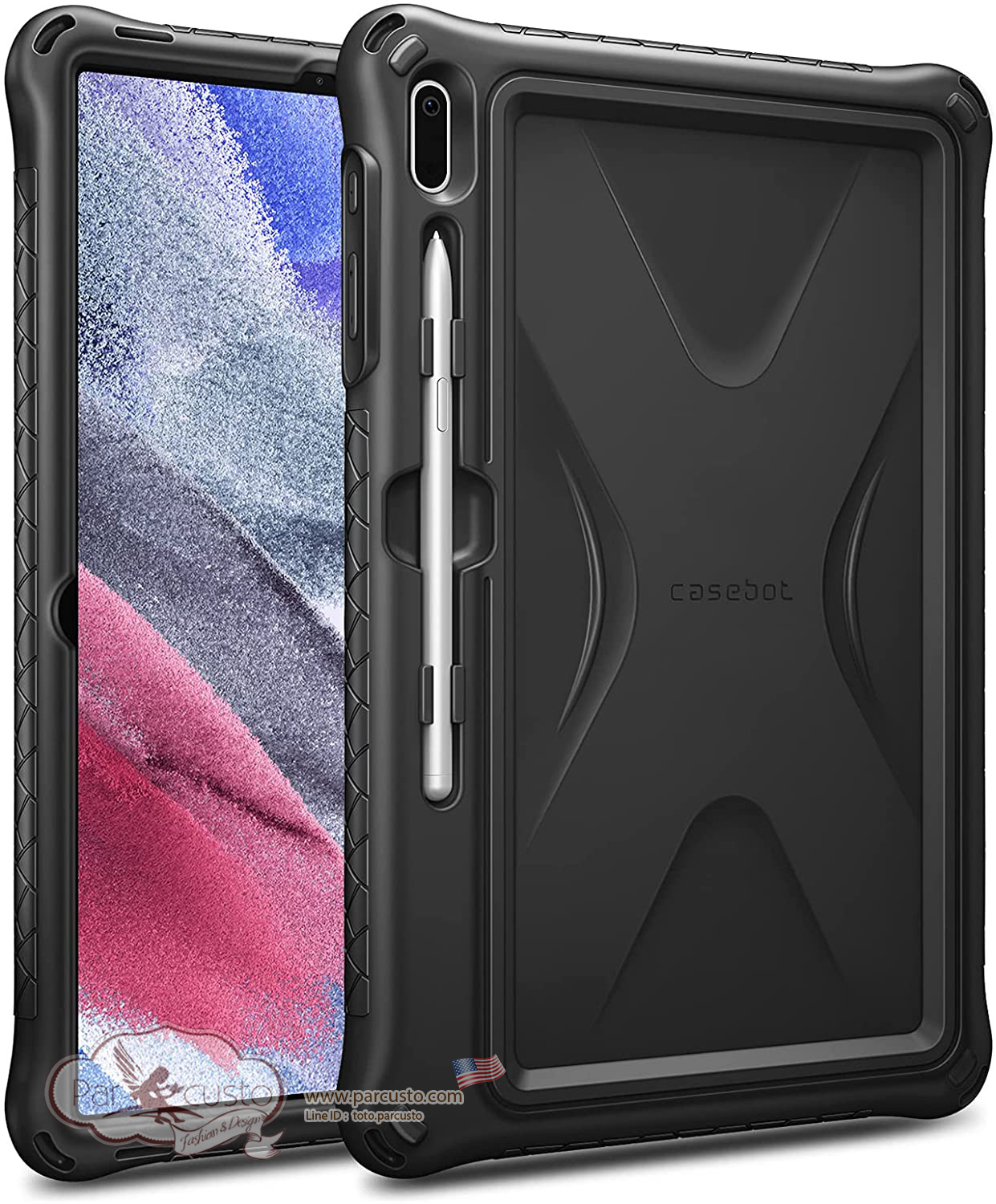 เคสซิลิโคน Samsung Galaxy Tab S7 FE 12.4 inch 2021 [CASEBOT] จาก Fintie [Pre-order USA]