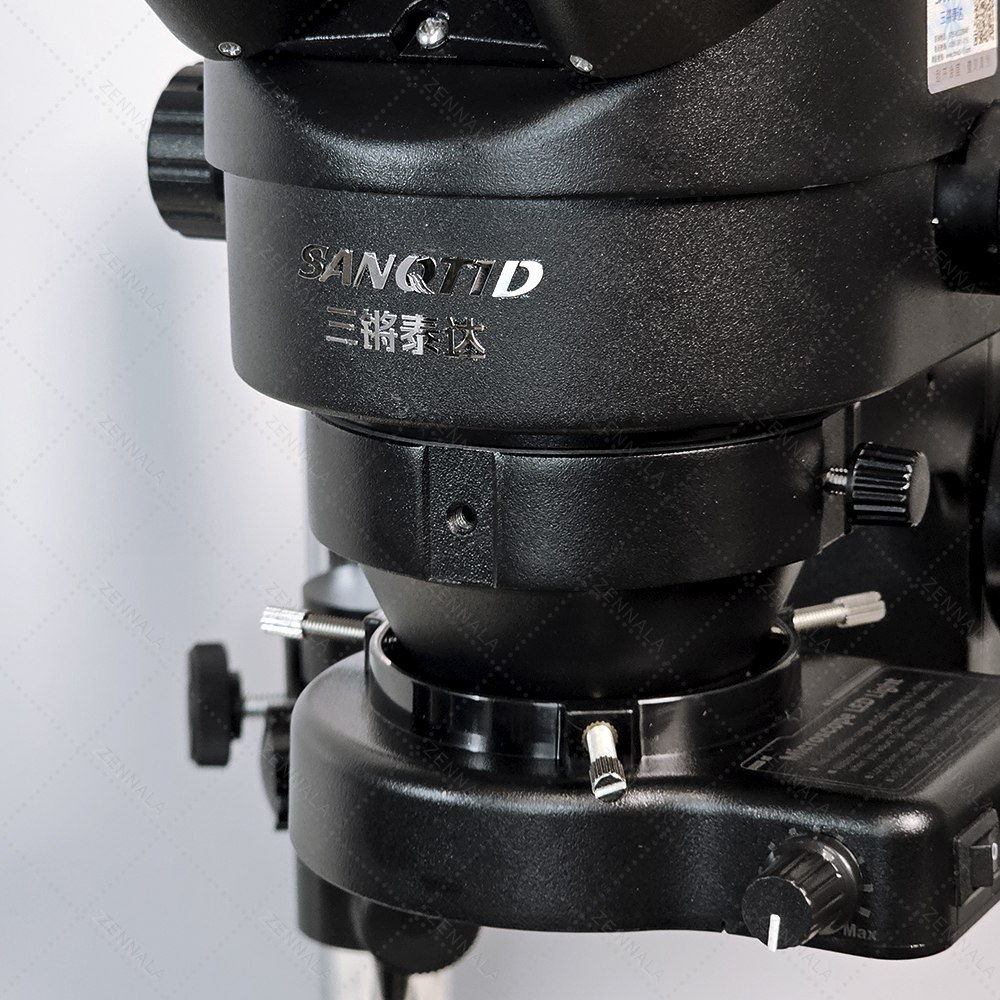 กล้องจุลทรรศน์ แบบมีแขน 360 องศา SANQTID trinocular stereo 7-45x กล้อง 2K รุ่น ZRA-45-2K