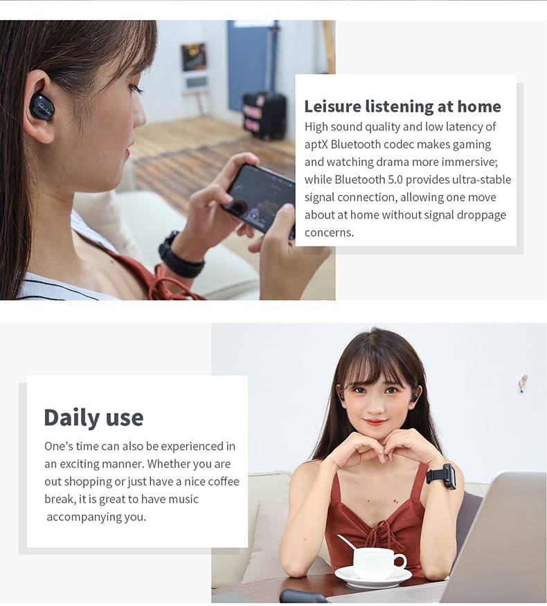 ขาย Jade Audio EW1 หูฟัง True Wireless ชิป Qualcomm รองรับ Bluetooth 5.0 , aptX , cVc8.0 , IPx5