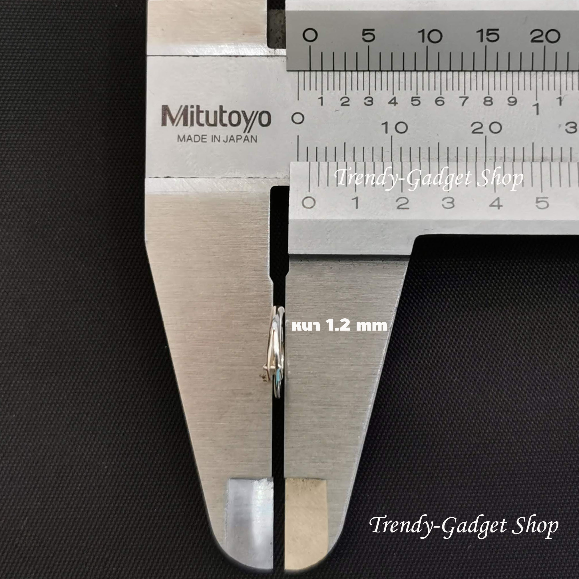 ตุ้มหูเงินแท้ ต่างหูเงินแท้ แบบห่วง หนา 1.2 mm