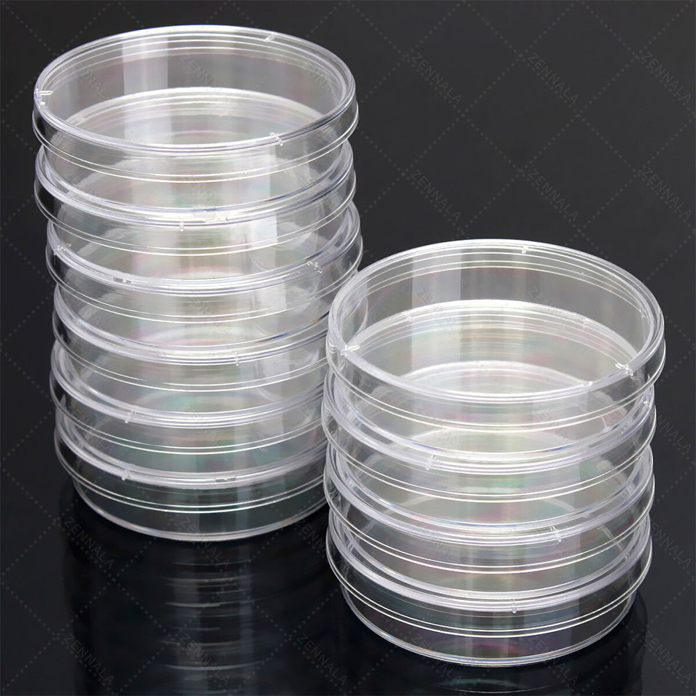 จานเพาะเชื้อ พลาสติก Disposable Plastic Petri Dishes มีให้เลือก 5 ขนาด