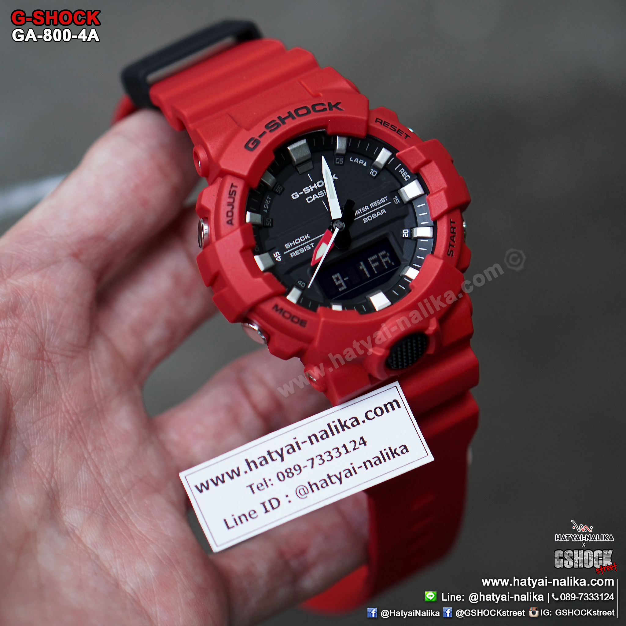 นาฬิกา Casio G-Shock ANALOG-DIGITAL GA-800 series รุ่น GA-800-4A ของแท้ รับประกัน1ปี