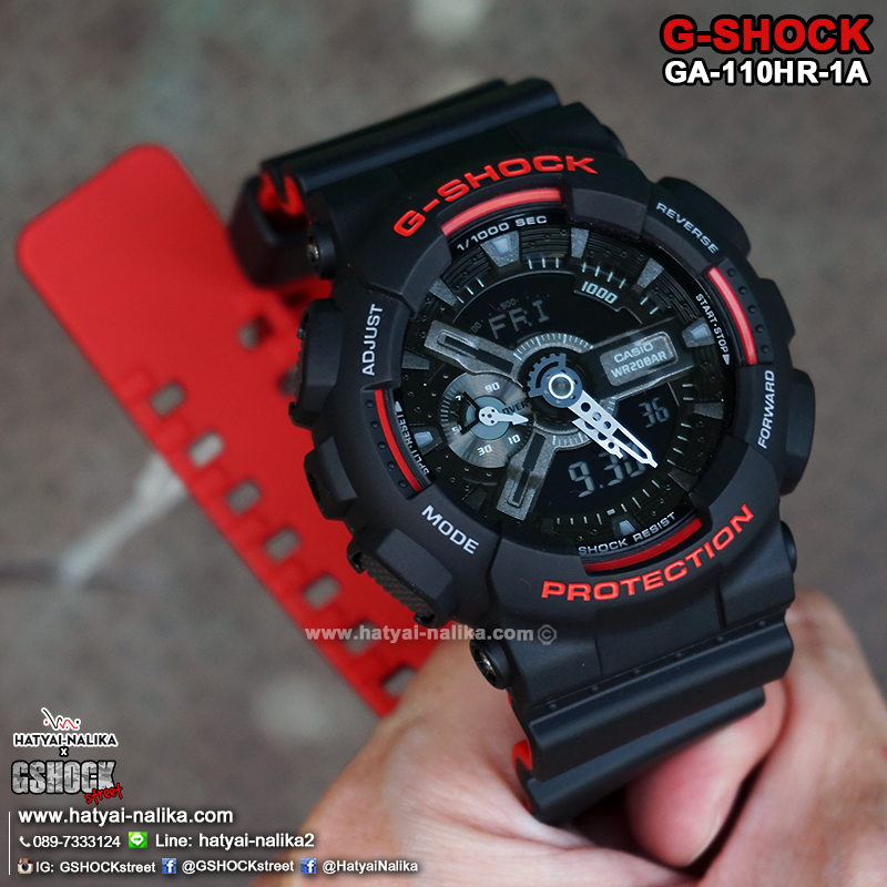 นาฬิกา Casio G-Shock Limited Heritage Black & Red (HR) series รุ่น GA-110HR-1A ของแท้ รับประกัน1ปี