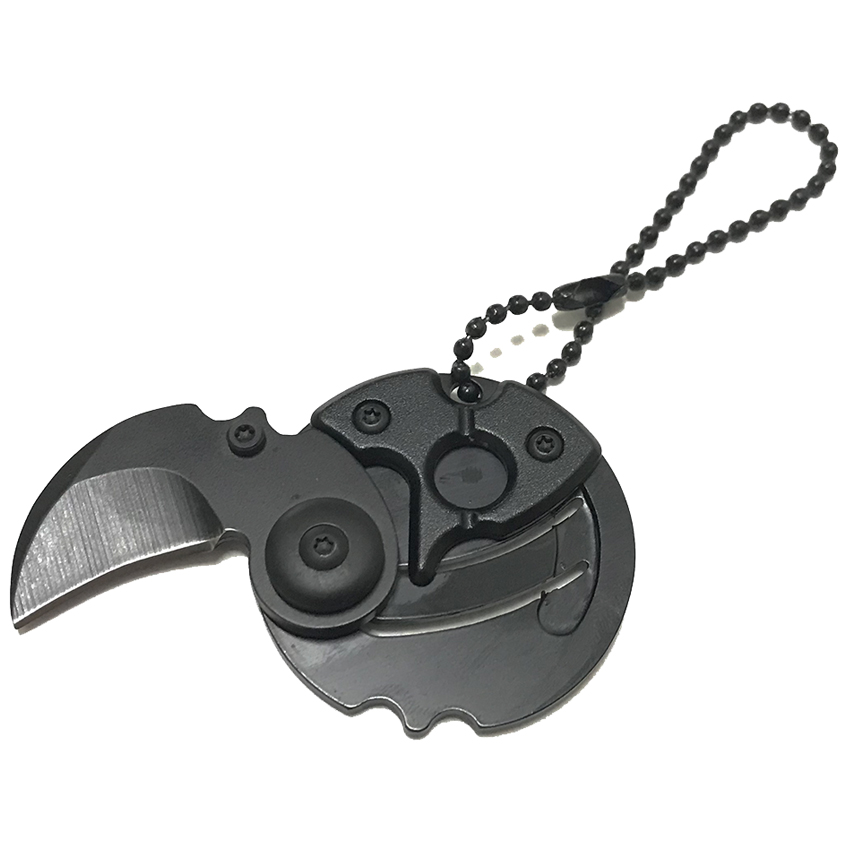 มีดพกห้อยคอ วงกลม (สีทอง-สีดำ)